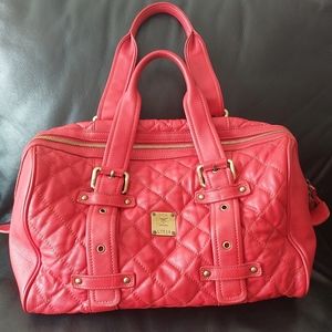 Authentic MCM red Boston bag